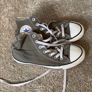 Grey converse high tops